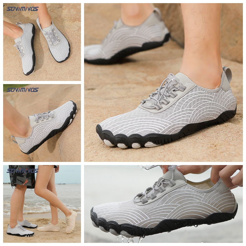 Sneaker Box - 素足ウォーターシューズ 男女兼用 通気性抜群 幅広つま先 ビーチウォーキングシューズ 快適なスリップオンスニーカー