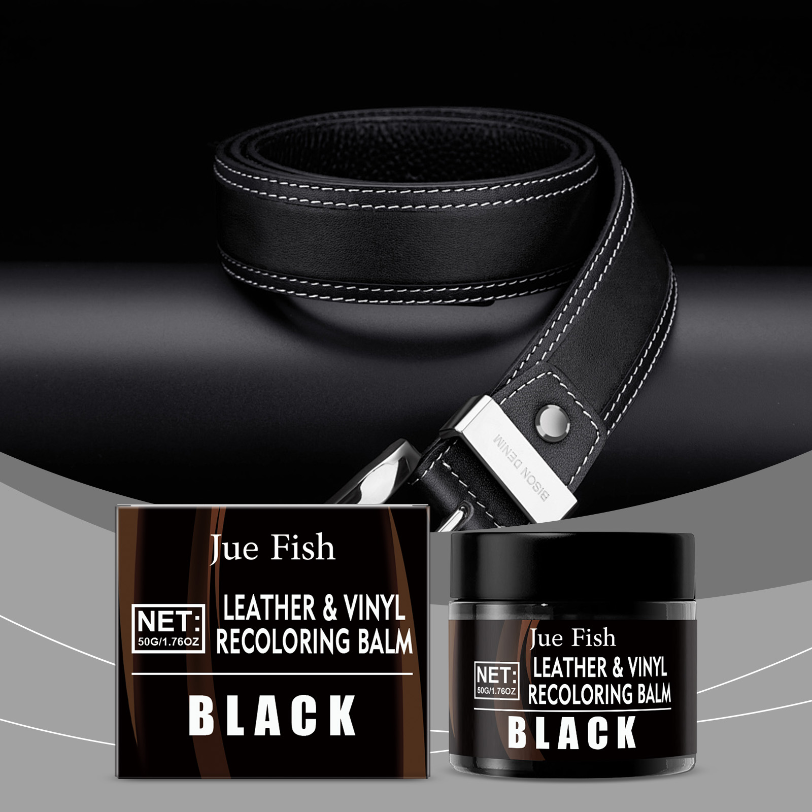 Leather Shoe Polish - 50 グラム黒革再着色バーム傷修復クリームソファカーシート家具ジャケット靴ブーツポリッシュカラー修復剤