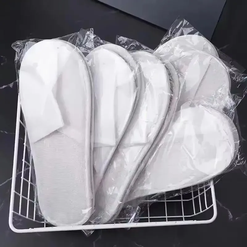 ユニセックス使い捨てホワイトホテルスリッパ、便利な家庭用、ゲ - Shoe Cleaner のレビューと価格