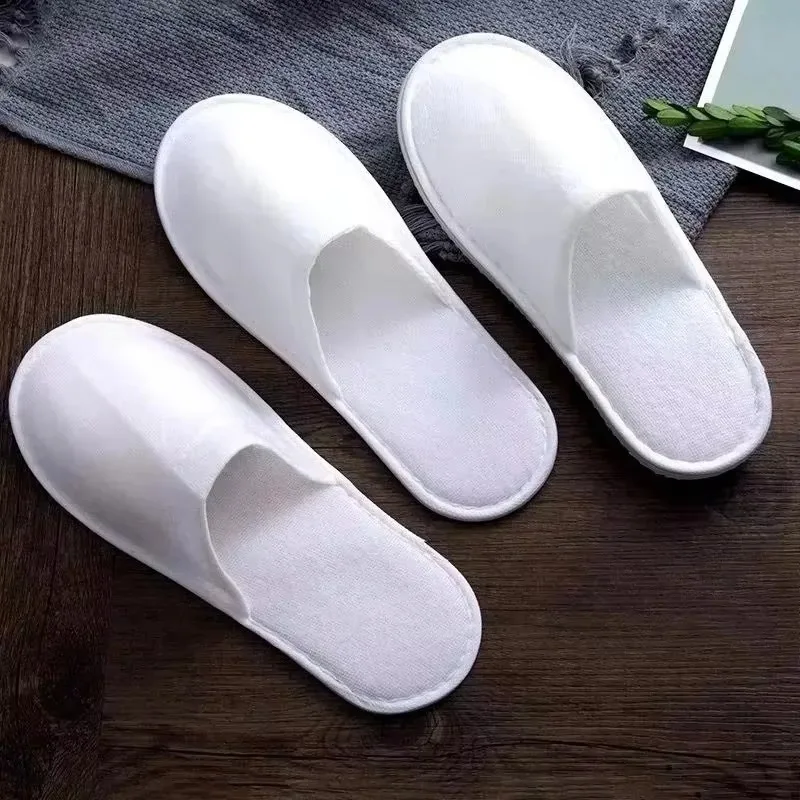 ユニセックス使い捨てホワイトホテルスリッパ、便利な家庭用、ゲ - Shoe Cleaner のレビューと価格