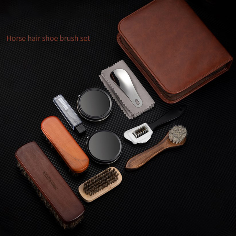 Horse-革製のクリーニングブラシセット,研磨ツール,靴ク - Leather Shoe Polish のレビューと価格